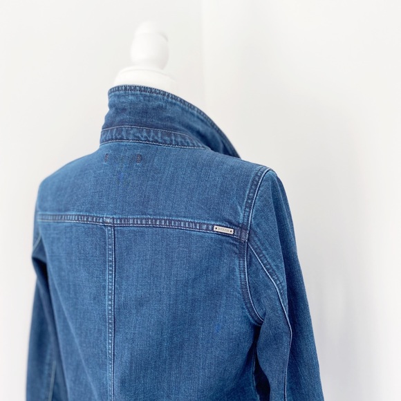 PrAna Organic Cotton Blend Jean Jacket Size Medium - Picture 4 of 8